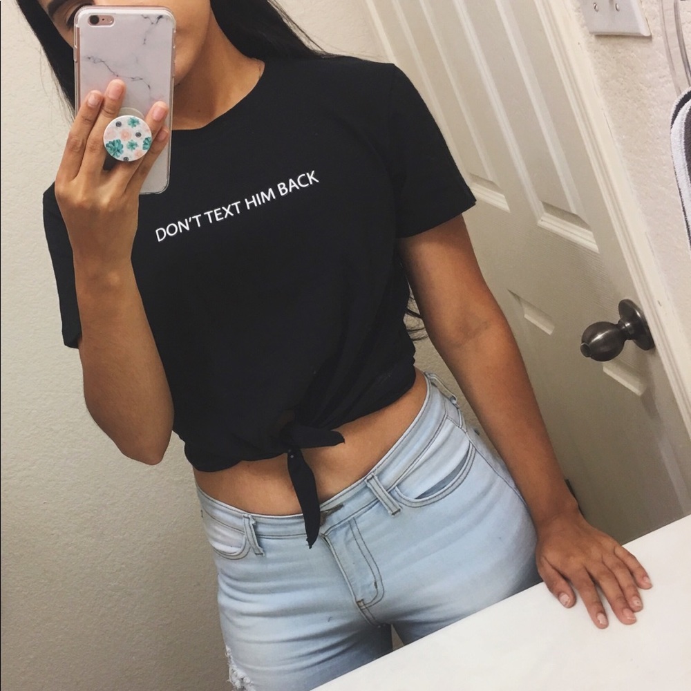 Black crop top